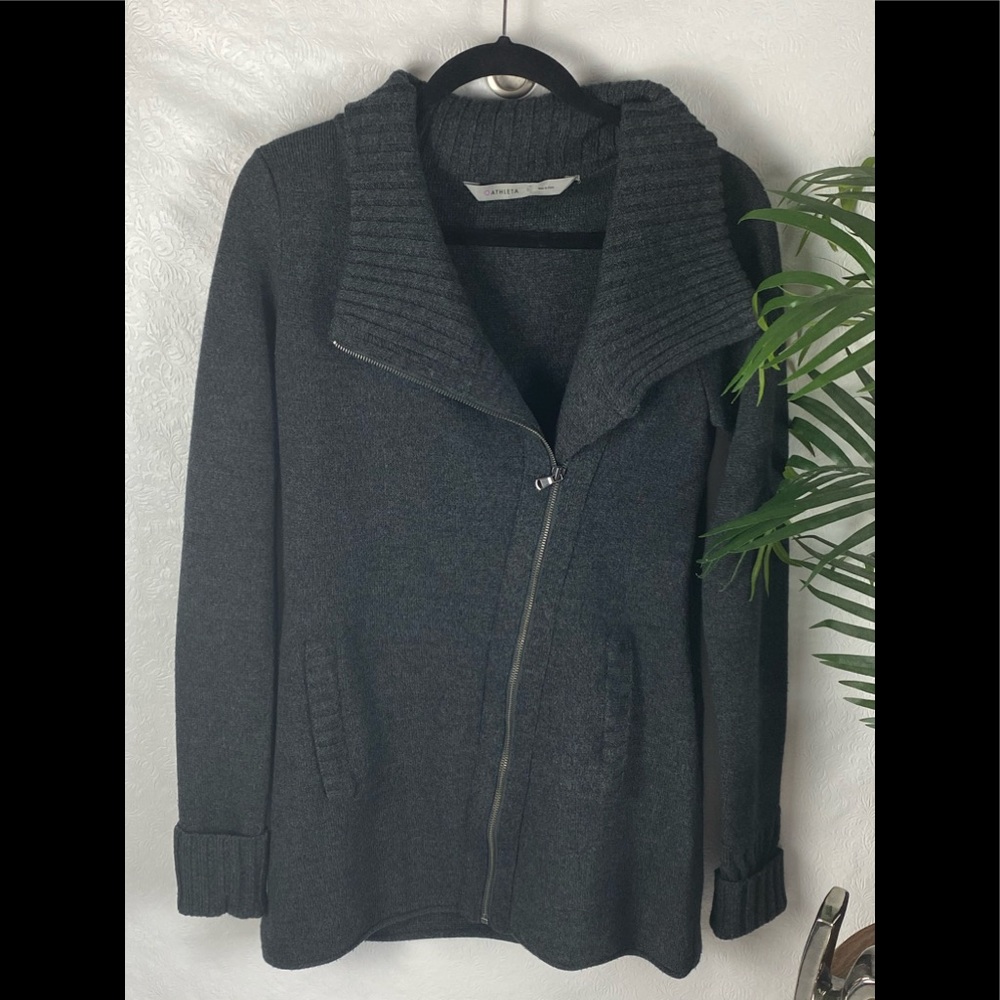 Athleta Chill Factor Sweater Coat Semi Fitted